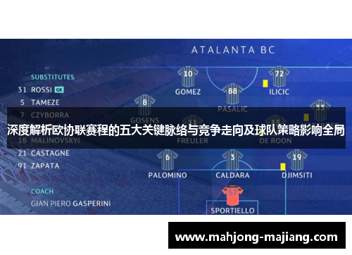 深度解析欧协联赛程的五大关键脉络与竞争走向及球队策略影响全局